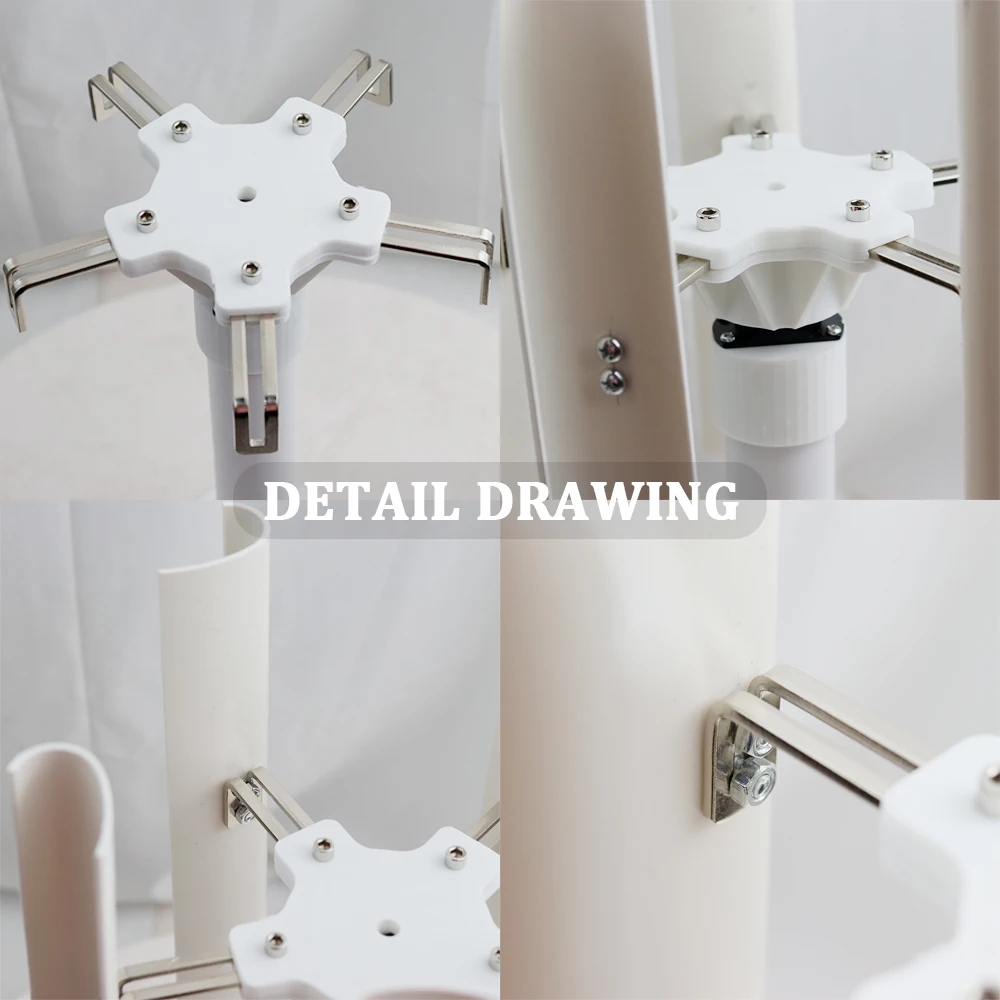 Vertical Five-blade Wind Generator Model Three-phase Permanent Magnet Brushless Generator Low-speed Windmill Portable Outdoor