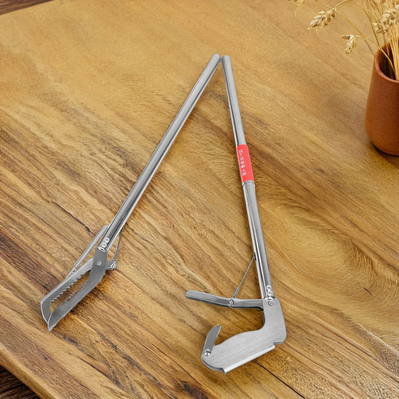 

Heavy Duty Stainless Steel Snake Grabber Tool Long Reach Reptile Catcher Tongs Safe Handling Wildlife Snakes Eels Camping