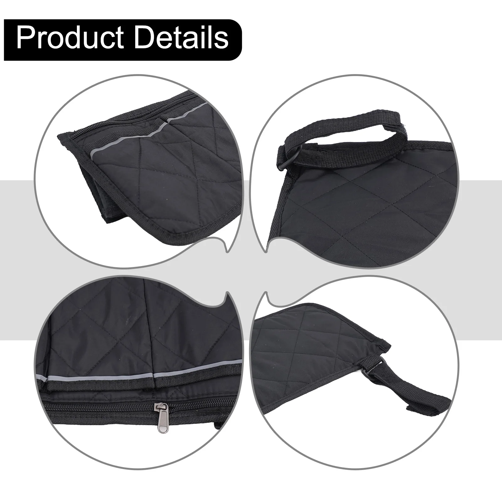 1 Pc Chair Side Bag Camping Chair Armrest Storage Bag Wheelchair Chair Side Bag W/ Reflective Strip Practical Accessories