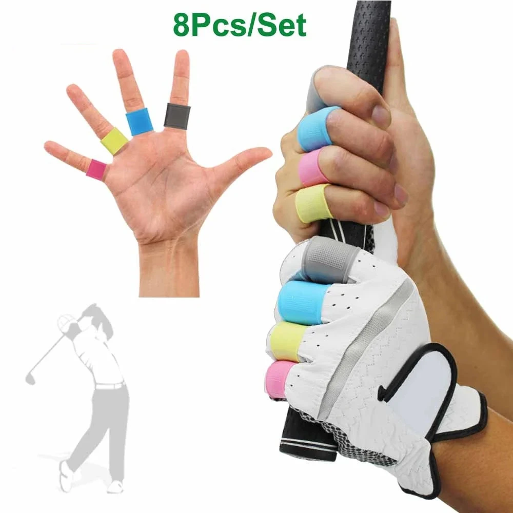 Men Women Anti-Slip Safety Silicone Grip Support Golf Finger Sleeve Golf Finger Protective Cover Hand Protector Protector Grip