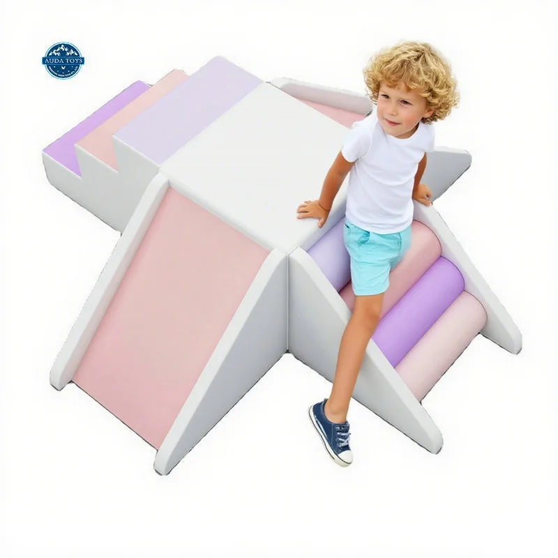 

Custom Pink And Purple Pastel Indoor Kids Playground Soft Foam Play Party Zone