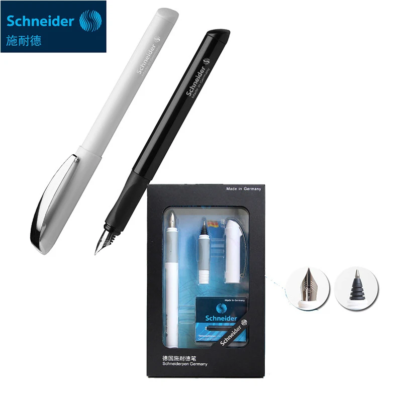 1set Schneider Smart Fountain Pens Rollball Pen Ink Cartridges Set Writing Pens School Stationery Office Supplies Gel Ink Pen