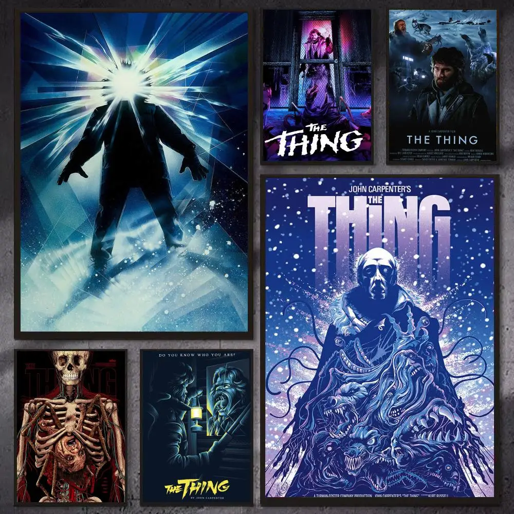 Affiche de film d'horreur "The Thing" - Décoration murale en PP - Affiches d'art de célébrités - Décoration murale esthétique - Cadeau pour chambre, bureau, maison