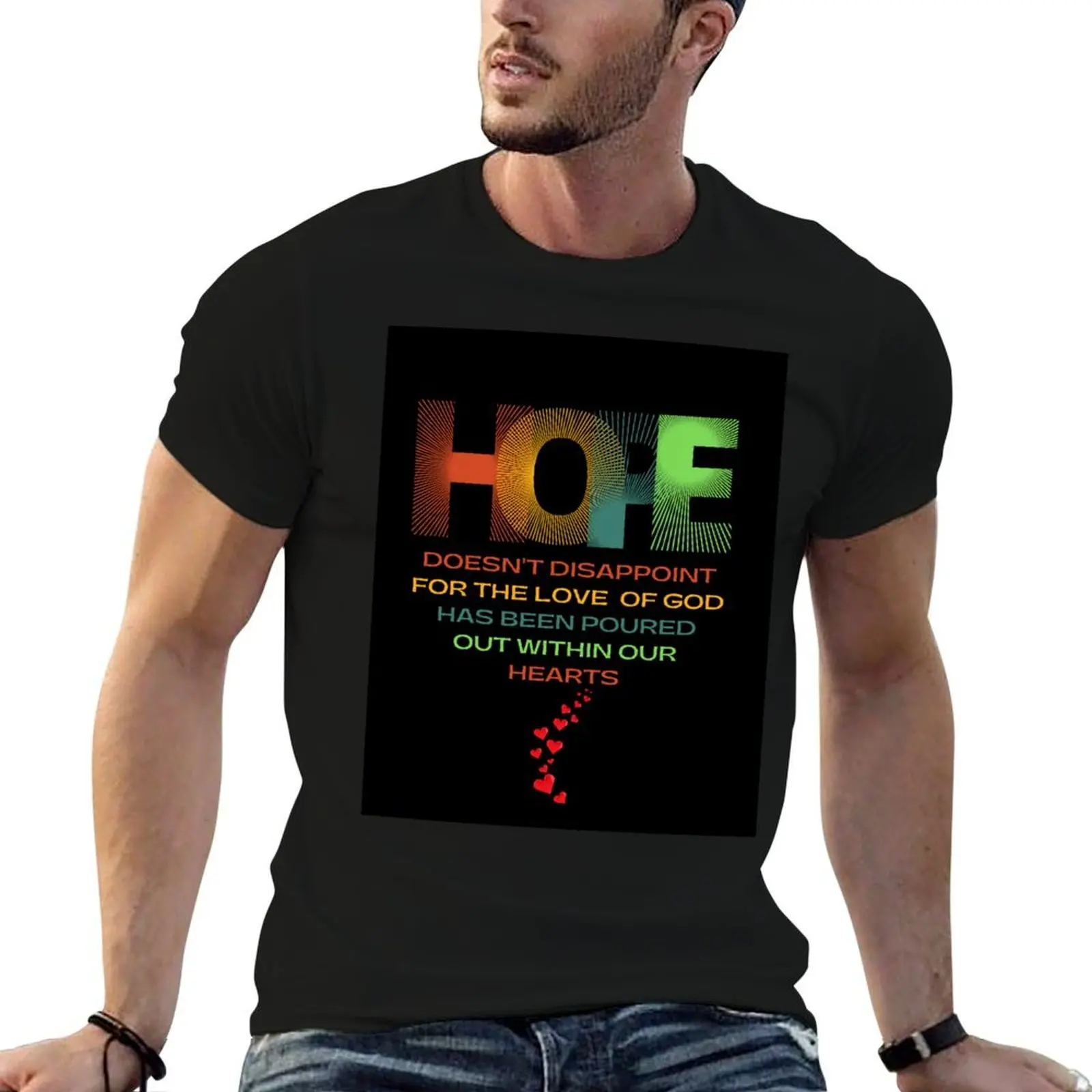 

HOPE DOESN'T DISAPPOINT T-Shirt cotton t shirt pack funny t shirts dark humor t shirt man luxury T-shirt