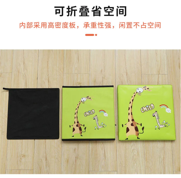 Kids Toys Cartoon Foldable Storage Box Square Toy Organizing Box Household Storage Box Fabric Storage Stool Storage Organizer