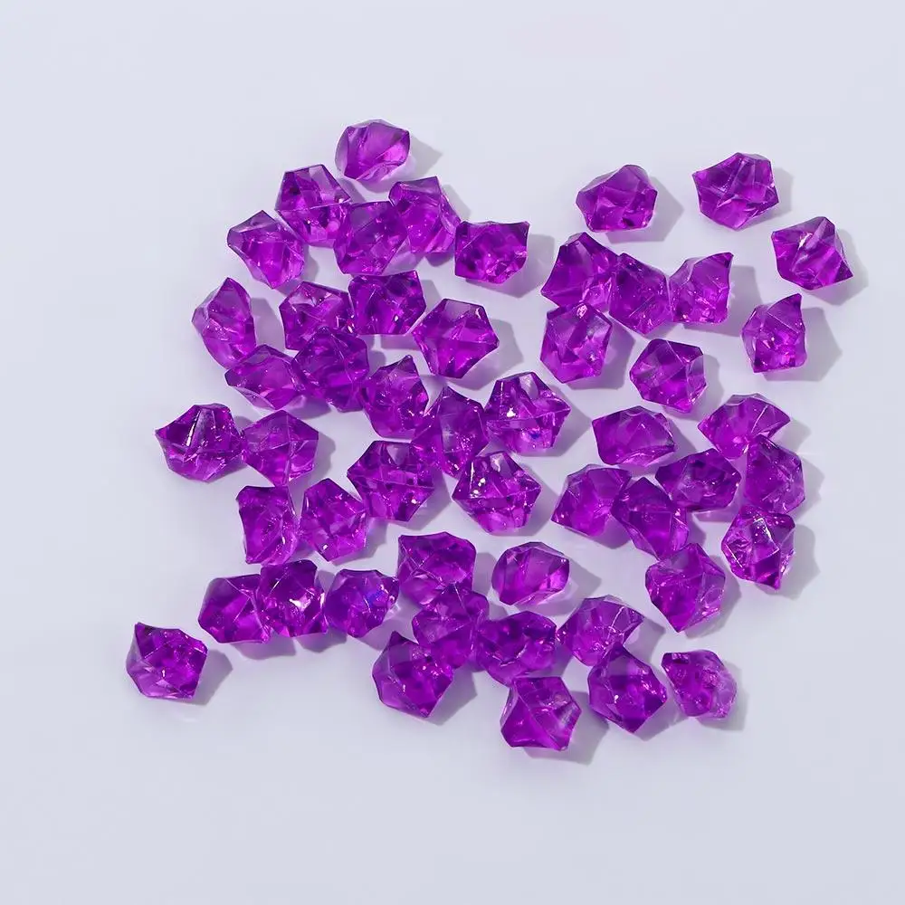 Acrylic 1.4*1.1cm Aquarium Landscape Crystal Ice Cubes Ornaments DIY Craft Pebbles Vase Filler Artificial Stones Cobblestones