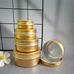 30/50/100pcs 5g-150g 빈 라운드 휴대용 알루미늄 상자 금속 주석 캔 DIY 크림 리필 실버 항아리 차 주전자 도매