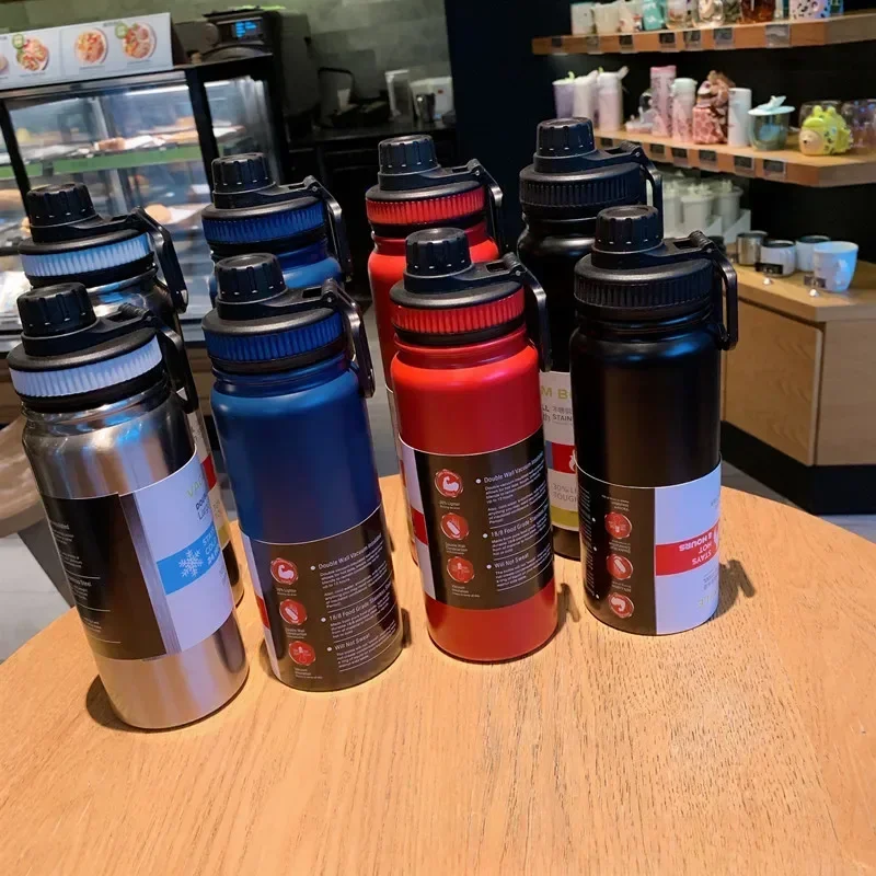 1000Ml For Large Capacity Outdoor Sports Bottle 304 Stainless Steel Thermos Cup Creative Portable Space Cup