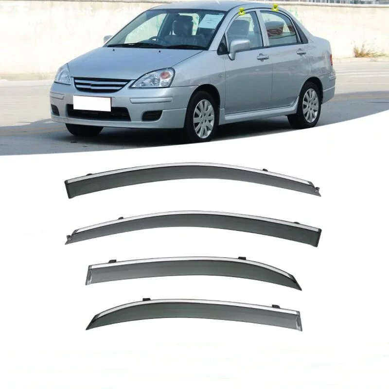 Window Visor Rain Guard Side Window Deflector Weather Shield For Suzuki Liana Baleno Aerio 2001 2002 2003 2004 2005 2006 - 2023