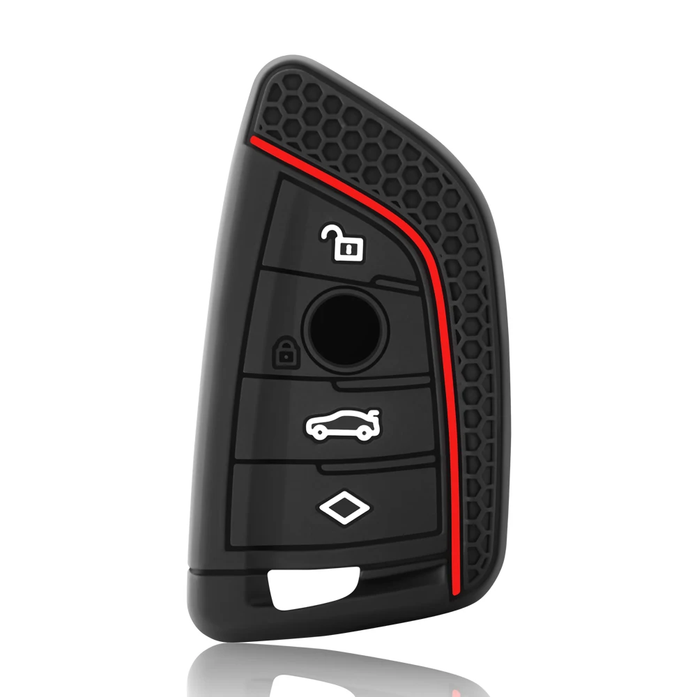 Para bmw x1 x3 x4 x5 x6 série 1 2 3 5 7 g20 g02 g05 g31 g23 f34 f15 f40 ix3 silicone remoto chave do carro capa chaveiro caso chave