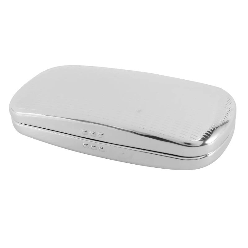 

Glasses Case, Aluminum Hard Shell Eyeglasses Case Striped Spectacles Box