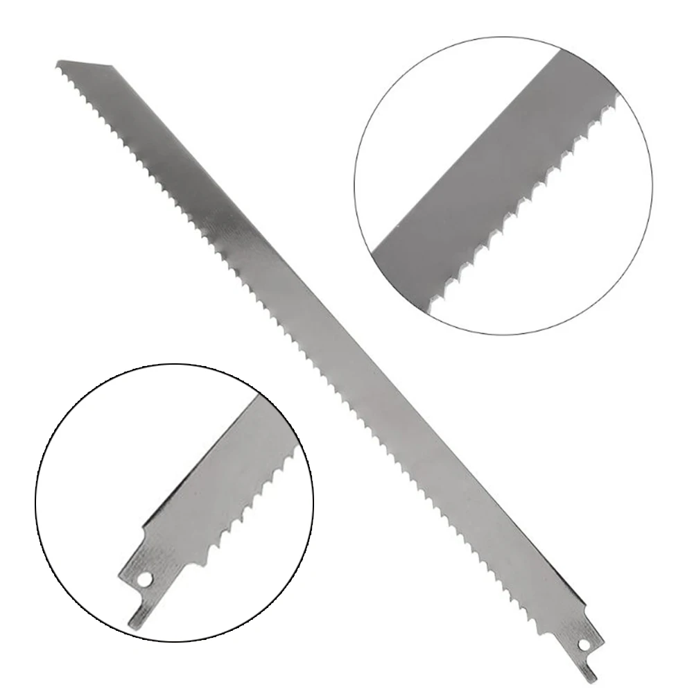 1pc Meat Bone Ice Cutting Reciprocating Saw Blade 300mm Stainless Steel Meat Saws Cutter For Meat Ice Wood Metal Cutting Tools