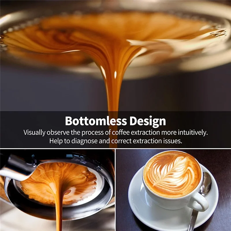 AF93-2 Ears 51Mm Bottomless Portafilter Accessories With Filter Basket For Delonghi Ecp3420/Ec155/Bco430/Ec260 Espresso Machine