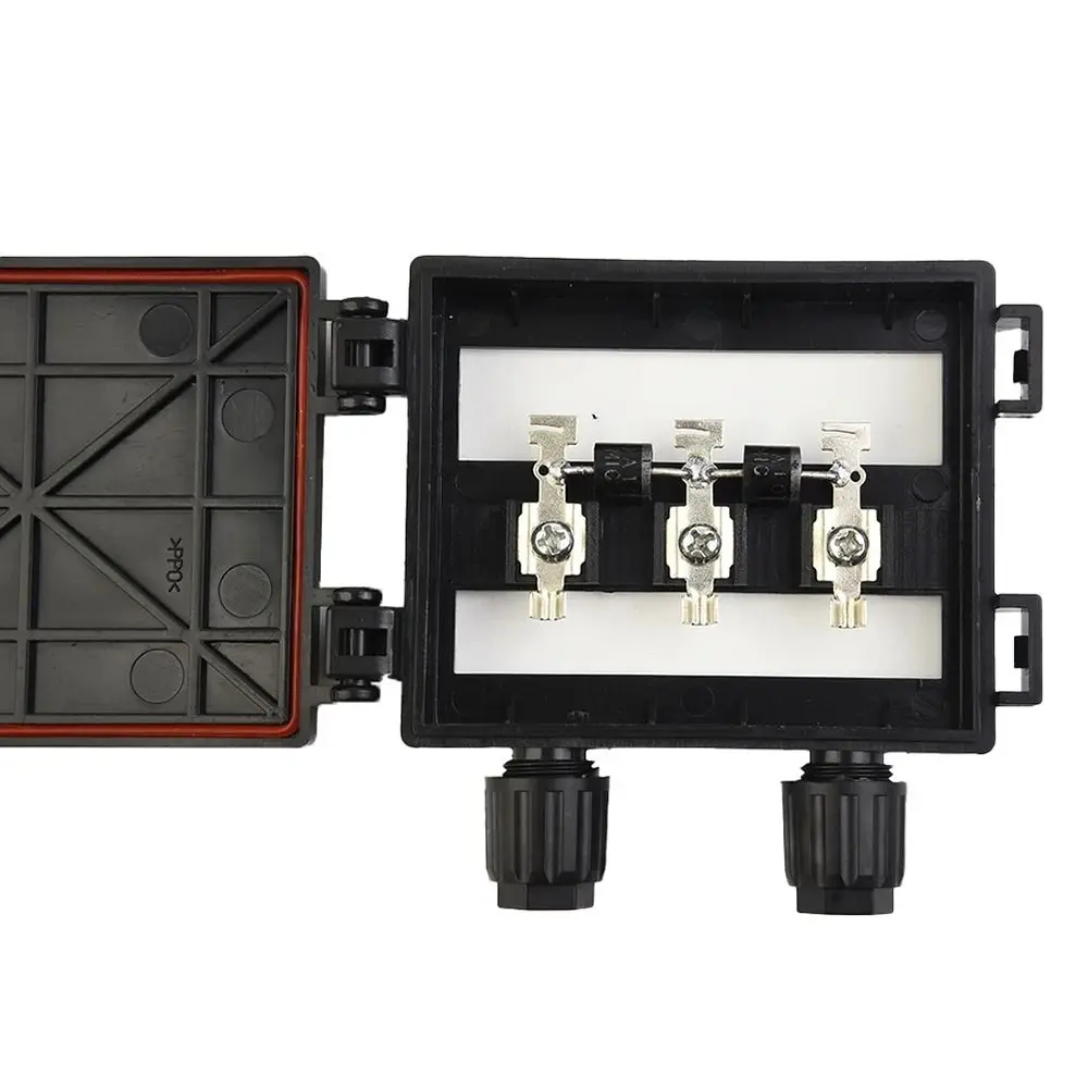 1Pcs 50W-120W 6A Solar Junction Box Black IP65 Waterproof PV Module Box Electrical Testing Tool for 6.5A Solar Panel