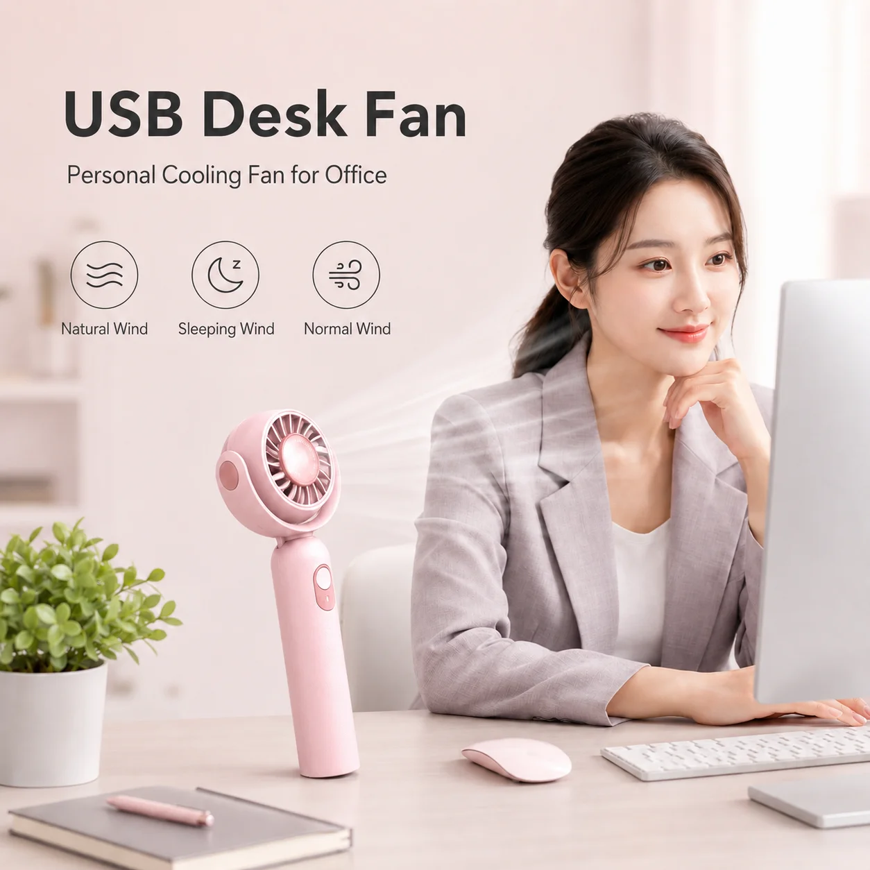 Ventilador portátil de mano, m - Usb Fan Silent reseña y precio