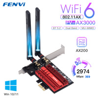 Fenvi WiFi 6 AX3000 Dual Band WiFi Adapter Bluetooth 5.2 Wireless Card 802.11AC PCIE Adapter 2.4G/5Ghz For Desktop Cheap AX210