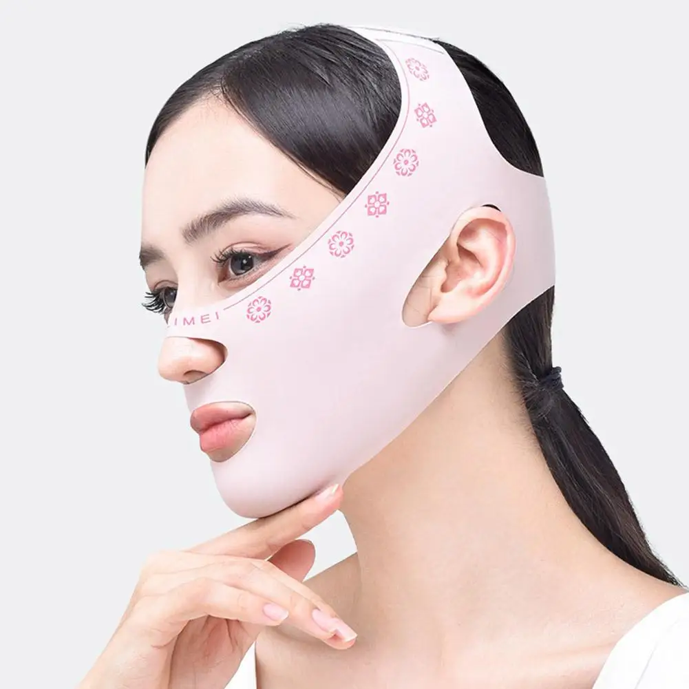 Breathable Elastic Face Slimming Bandage V Line Face Shaper Women Chin Cheek Lift Up Belt Facial Massager Strap Face Skin Care