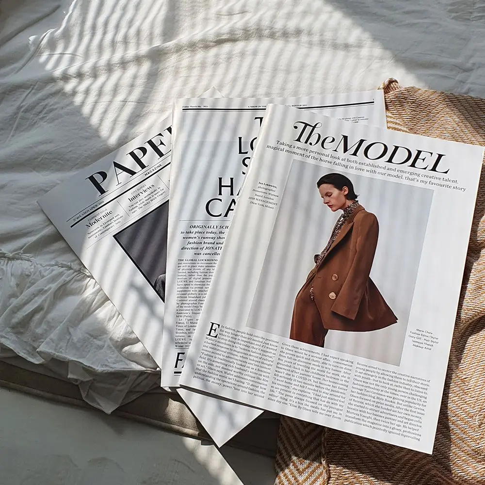 Fondo de fotografía de periódico inglés, accesorios de decoración, póster de revistas, estilo de revista