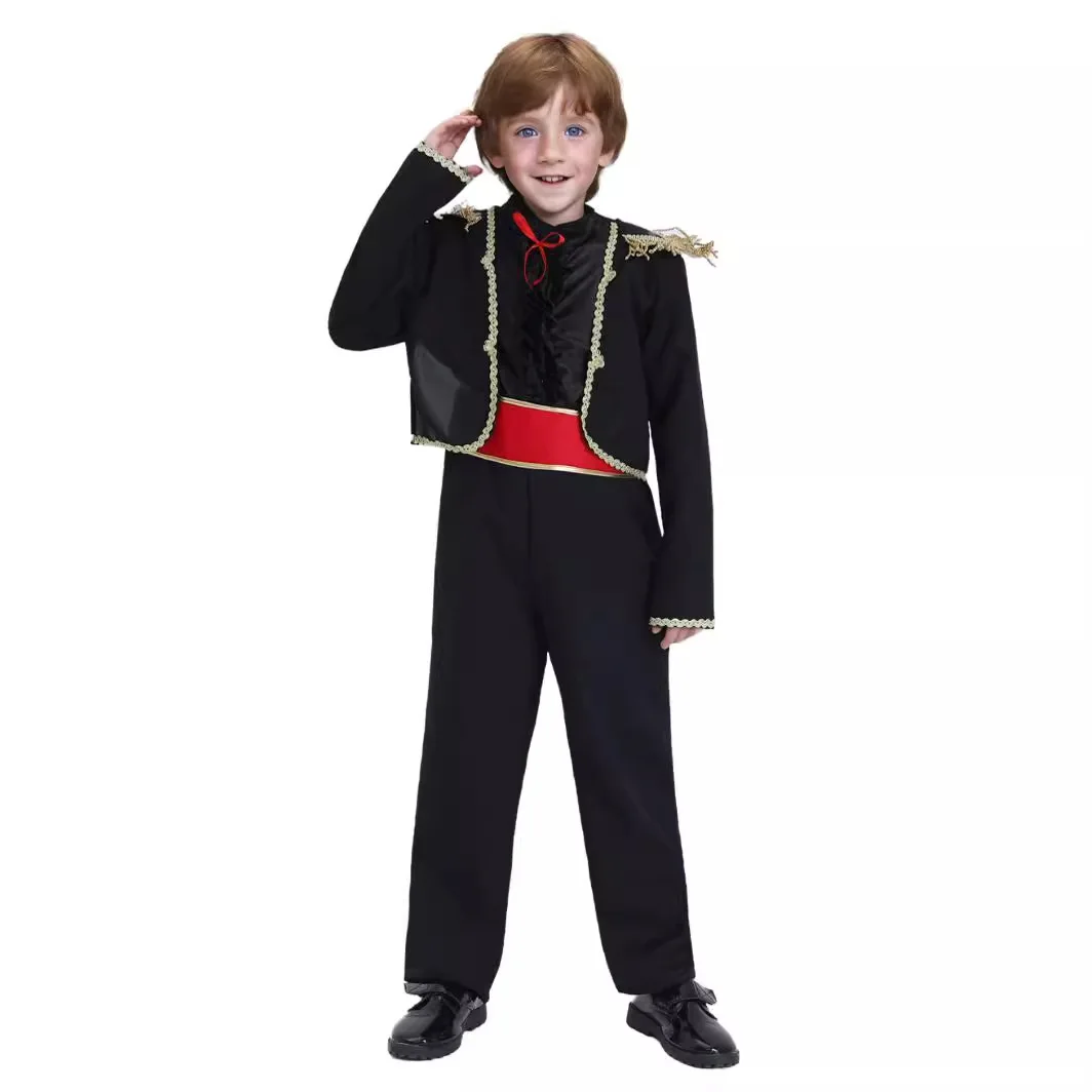 Exotic Kids Matador Flamenco Costume Spanish Dance Outfit For Festival Show