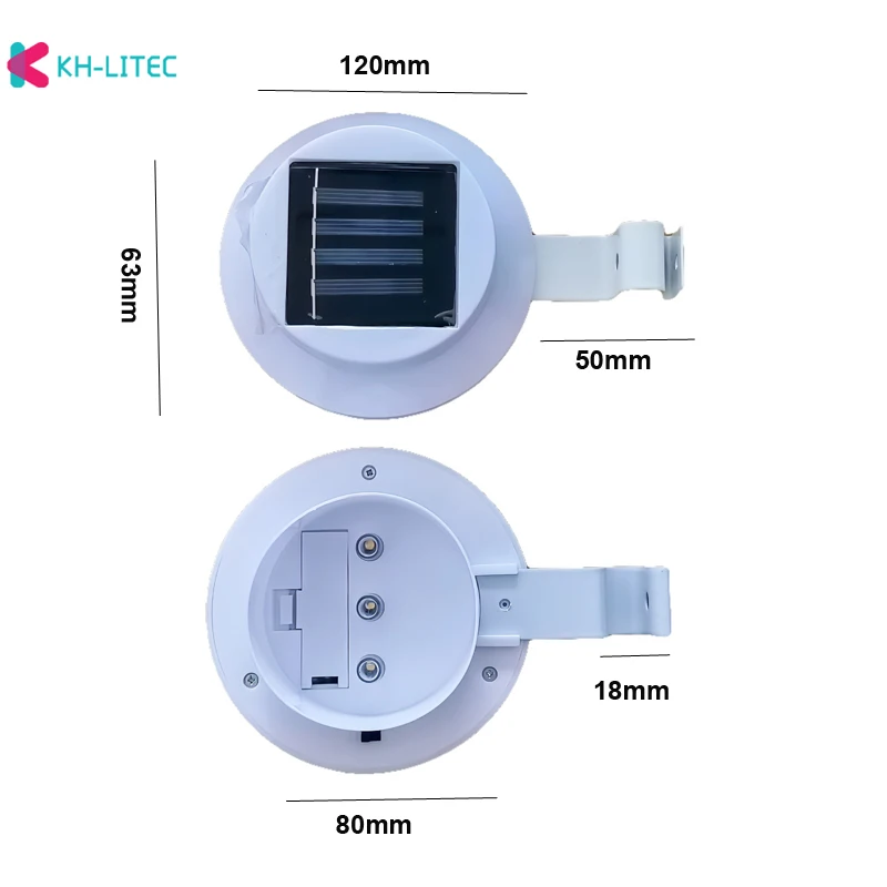 Lampes solaires étanches à économie d'énergie pour gouttière extérieure, clôture et jardin, lumière du soleil, 3 LED, 62