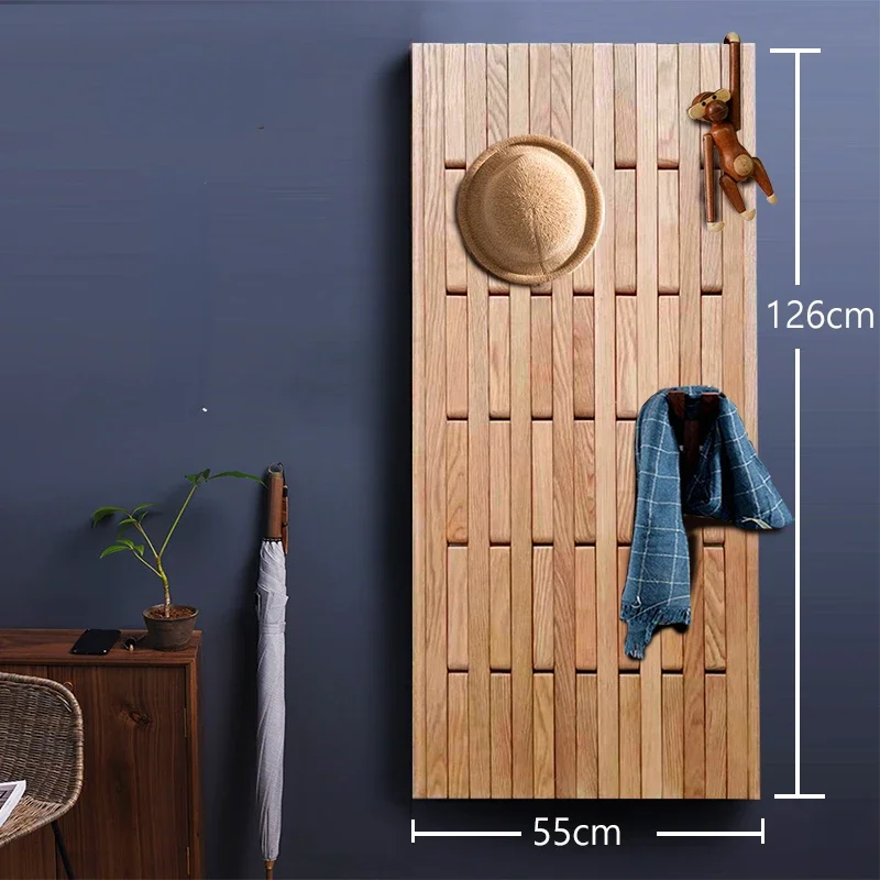 Perchero grande Interior, muebles nórdicos de madera, colgador de pared para colgar ropa, accesorios de pared de lujo, gabinetes para sala de estar