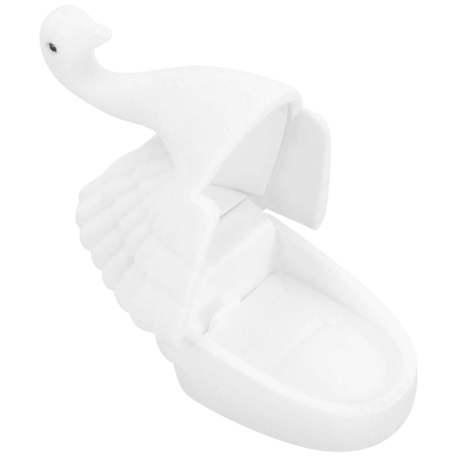 

Necklace Swan Rings Storage on The Go Cartoon Trinket Boxes White Traveling Jewelry Holder Miss