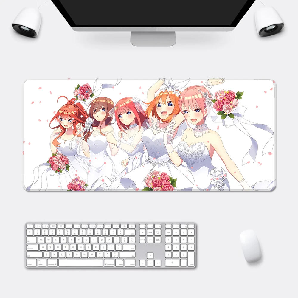 The Quintessential Quintuplets Hot Mousepad HD Printing Gamers Locking Edge Non-slip Mouse Pad XXL90x40cm Keyboard PC Desk Pad