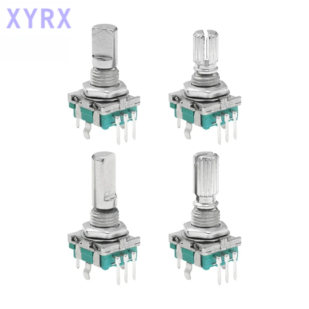 360 Degree Rotary Encoder EC11 With Push Button 5Pin 20 Positions 20 Pulse Code Switch Handle 15/20MM Digital Potentiometer