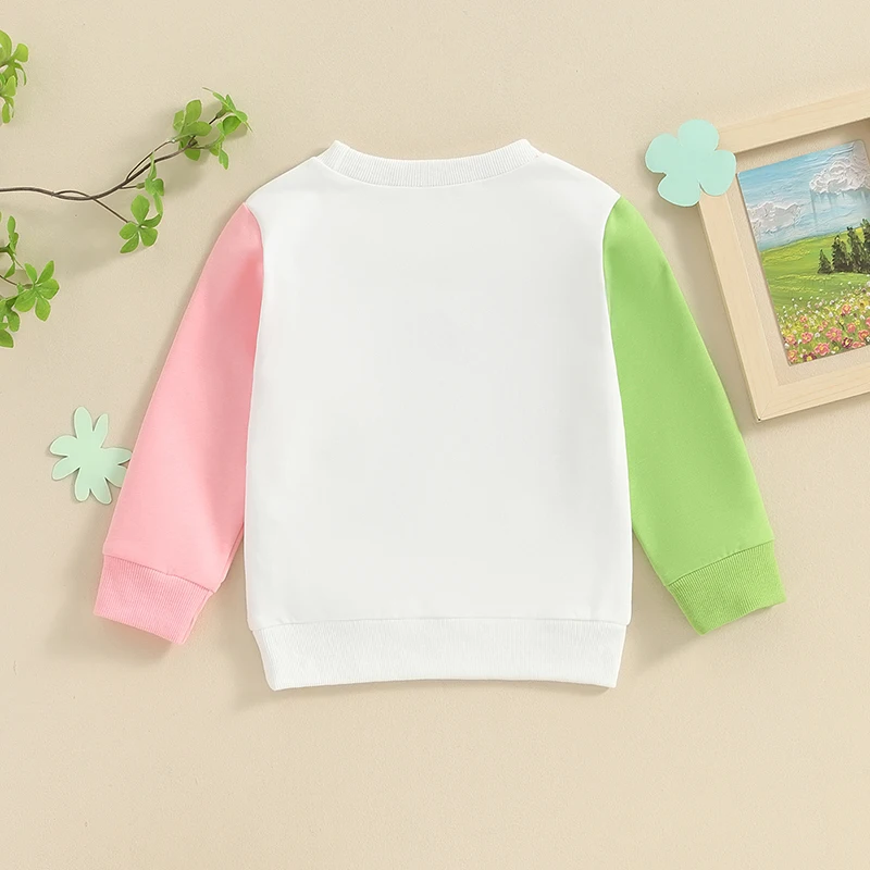 Toddler Baby Girl St Patrick’s Day Outfit Clothes Long Sleeve Crewneck Sweatshirt Pullover Tops Shirts