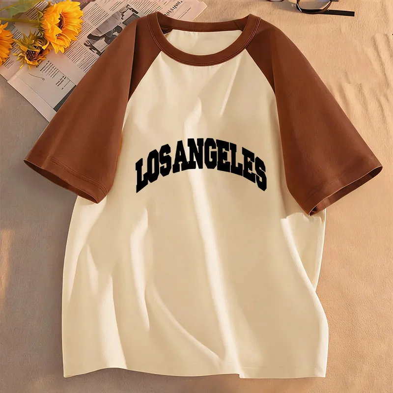 Casual Los Angeles Y2k T Shirts Printed Short Sleeve Kids Children's T-shirt Boys Girls Summer Spring Top Tee Shirt