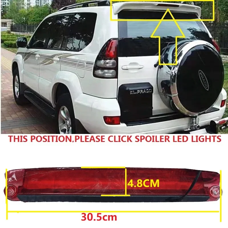 Exterior Auto Led Lamps High Addtional Brake Lights Fit For Toyota Prado Lc120 4000 2700 GX470 2003-2009 Spoiler Led Lights