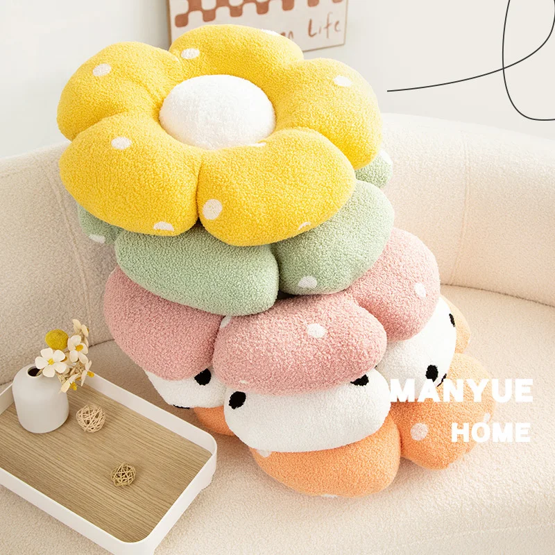 

New Cute Flower Custom Plush Pillow Toys New Year Home Decorations Back Cushion Stuffed Plant Flower Soft Toys For Kids