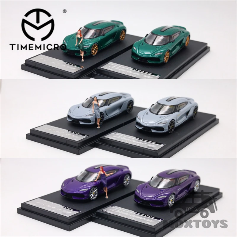 

Time Micro 1:64 Gemera Super Sport Car Purple Green Gray Diecast Model Car