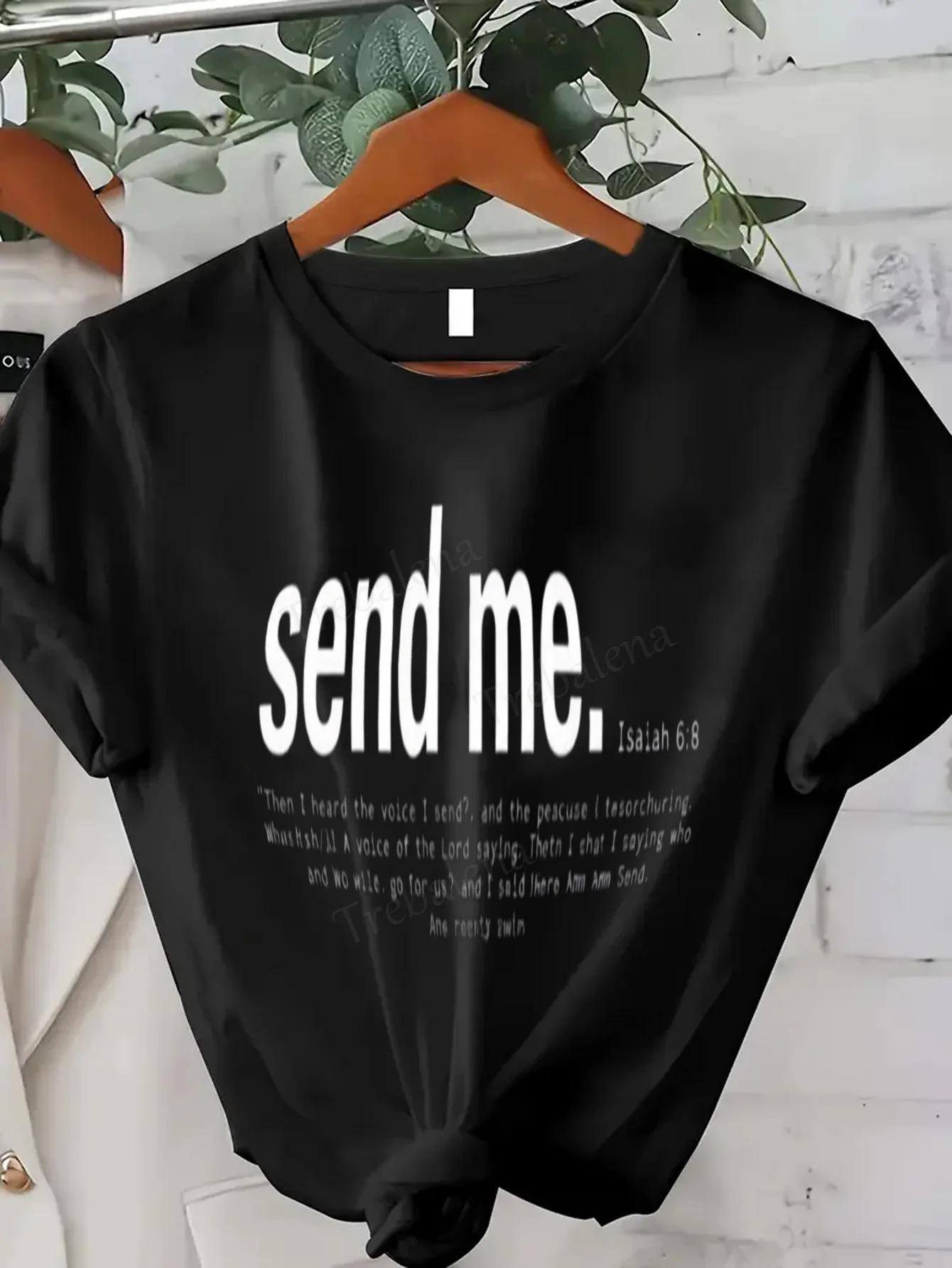 

Women T-shirt "Send Me" Isaiah 6:8 Christian Women's T-Shirt