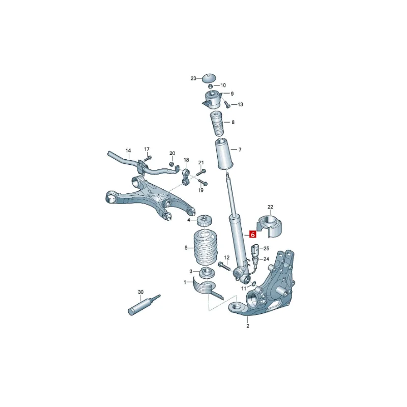 Q5  Q5 rear shock absorber with electric inductance L 8R0513025K 8R0513026K 8R0513025J 8R0513025G  8R0513026J 8R0513026G