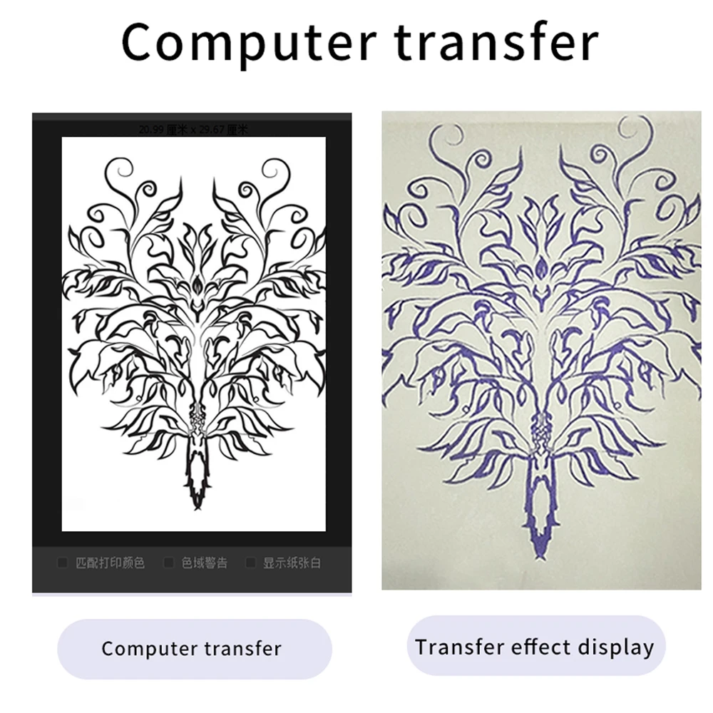 Máquina de estêncil padrão tatuagens térmicas, Impressora USB, Impressão com um clique, Computadores, Celulares, XP, Win7, 8, 10, Tablets