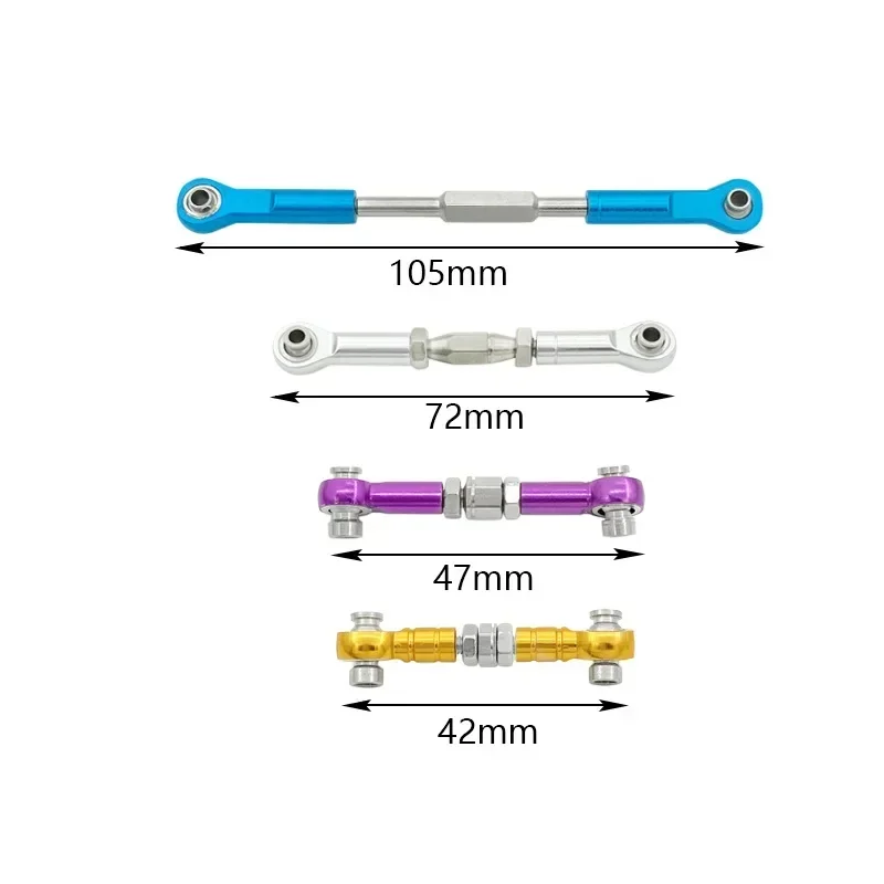 CNC Gefreesd Aluminium Stuurstang RC Linkage Servo Staaf Vervanging accessoire voor HSP 94111/94188 RC Auto upgrade