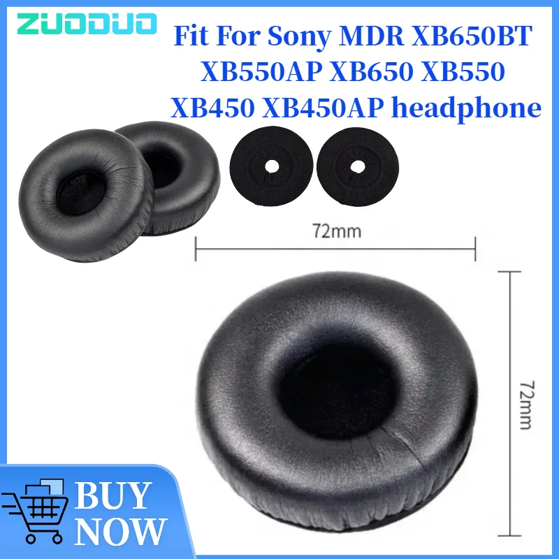 

ZUODUO Replacement Earpads For Sony MDR XB650BT XB550AP XB650 XB550 XB450 XB450AP Headphones Memory Sponge Sleeves Cover Case