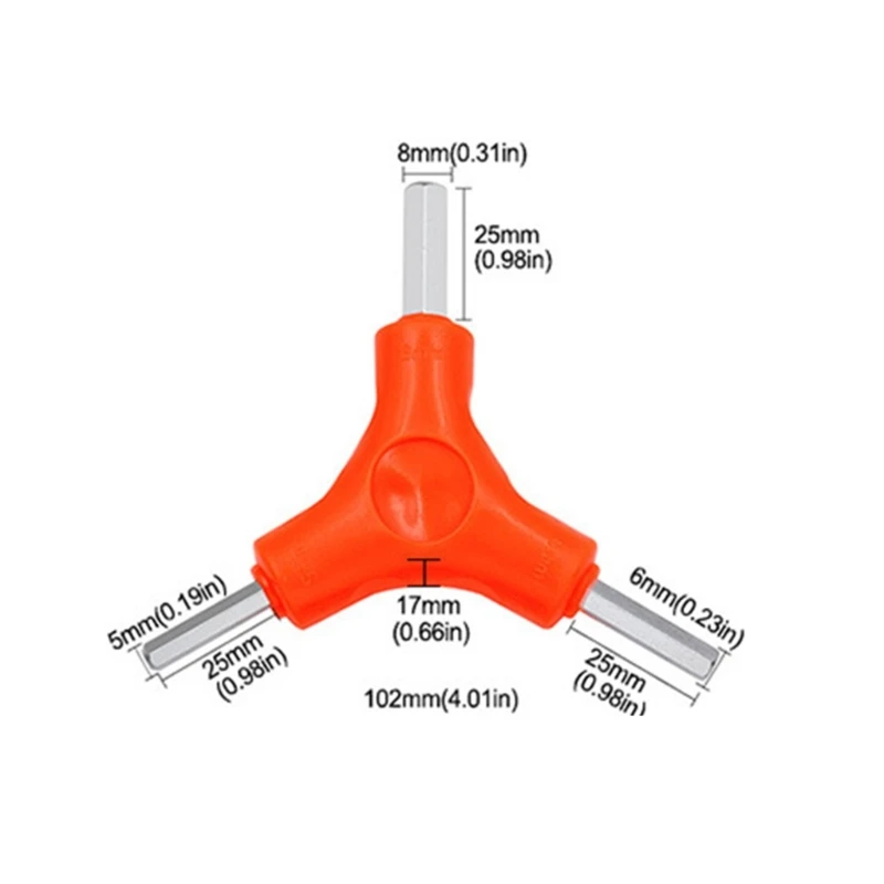 3 Way Hex Wrench 3 In 1 Y type Hex Allen Wrench Trigeminal Hex  Hand Tool