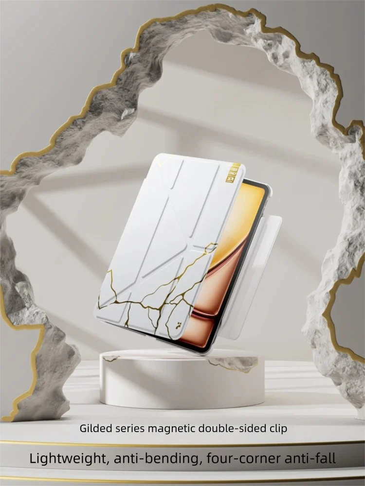 Ifacemall Ipad Case For Pro&Air&Pad Various Size Model Gilding Protective Case Foldable Support Anti-bending Acrylic Case