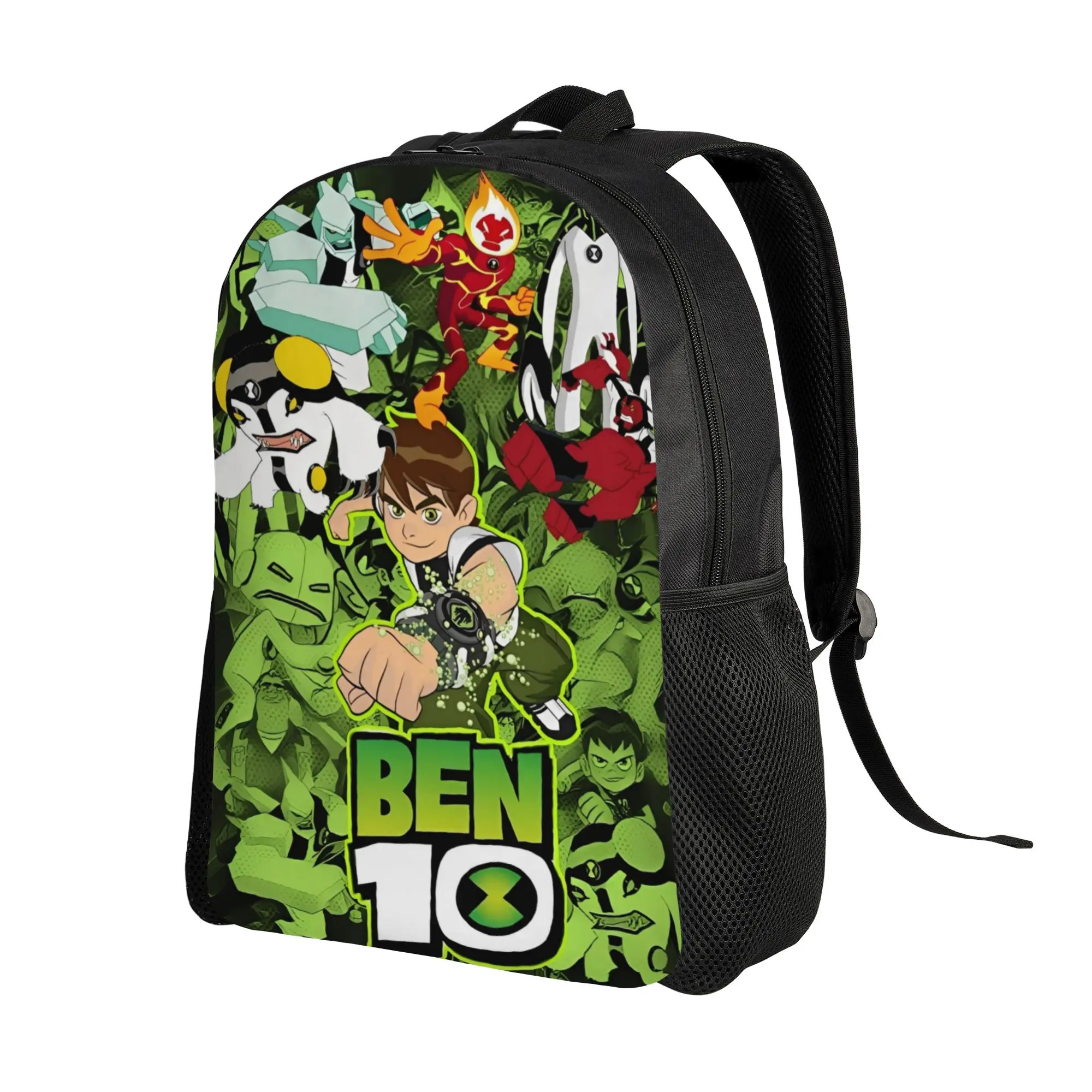 Ben 10 Omnitrix Unleashed Backpack  Men Polyester Cycling Backpacks Print Casual School Bags Rucksack