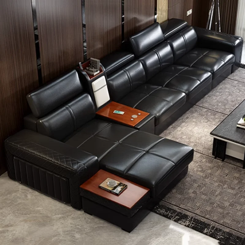 أرائك حديثة من الجلد الطبيعي أ - مراجعة Home Cinema Room Accessories وسعره