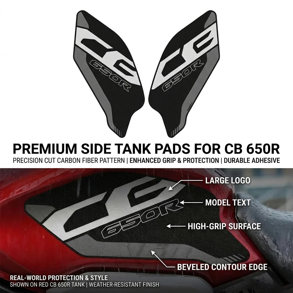 

For Honda CB650R 2019-2022 2023 Motorcycle Accessorie Side Tank Pad Protection Knee Grip Traction