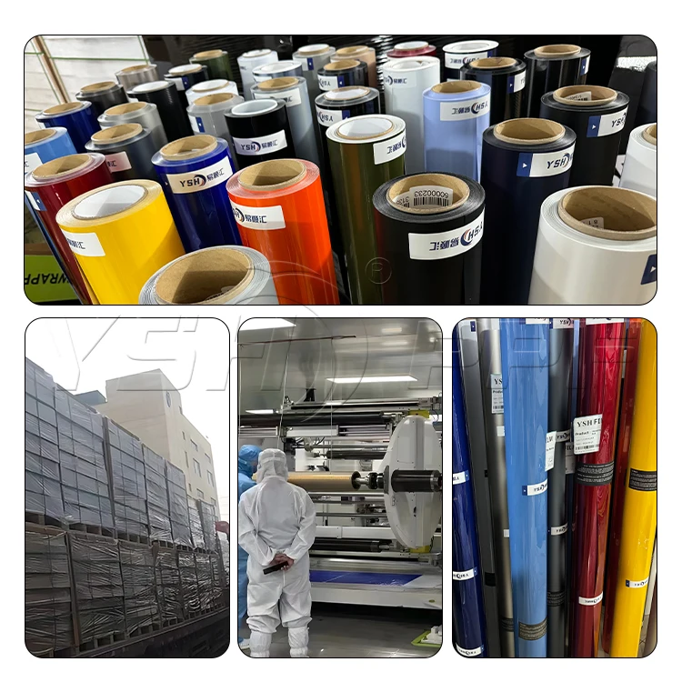 Hot selling：YSH Manufacturer Full Body Film Auto Hight Gloss Color Car Wrap Rolls Film Wrap Vinyl Tint Car Decorative Film