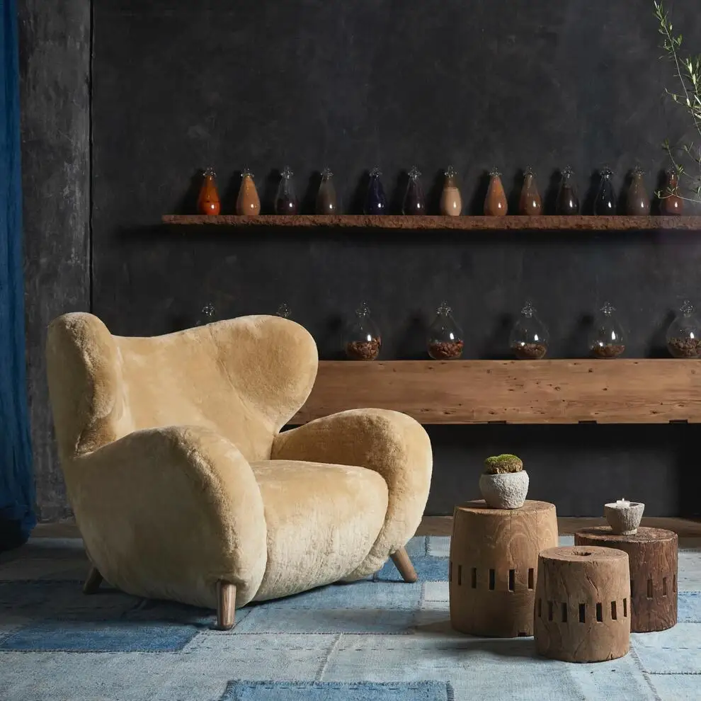 Armchair furniture sofa cover wooden luxury living room recliner modern accent designer