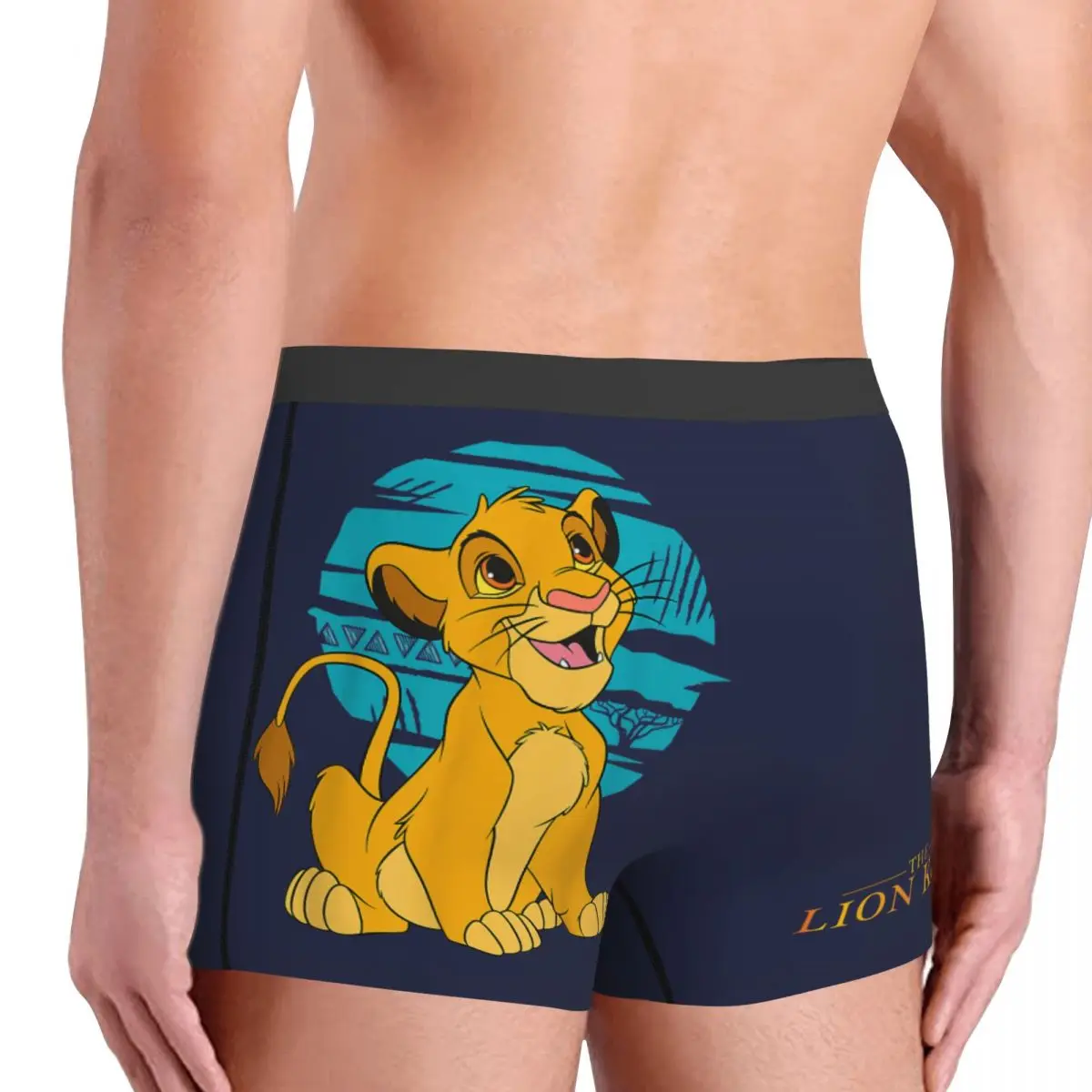 Young Retro Simba Happy Blue Classic Disney｠The Lion King｠Film Underpants Breathbale Panties Man Underwear Shorts Boxer Briefs