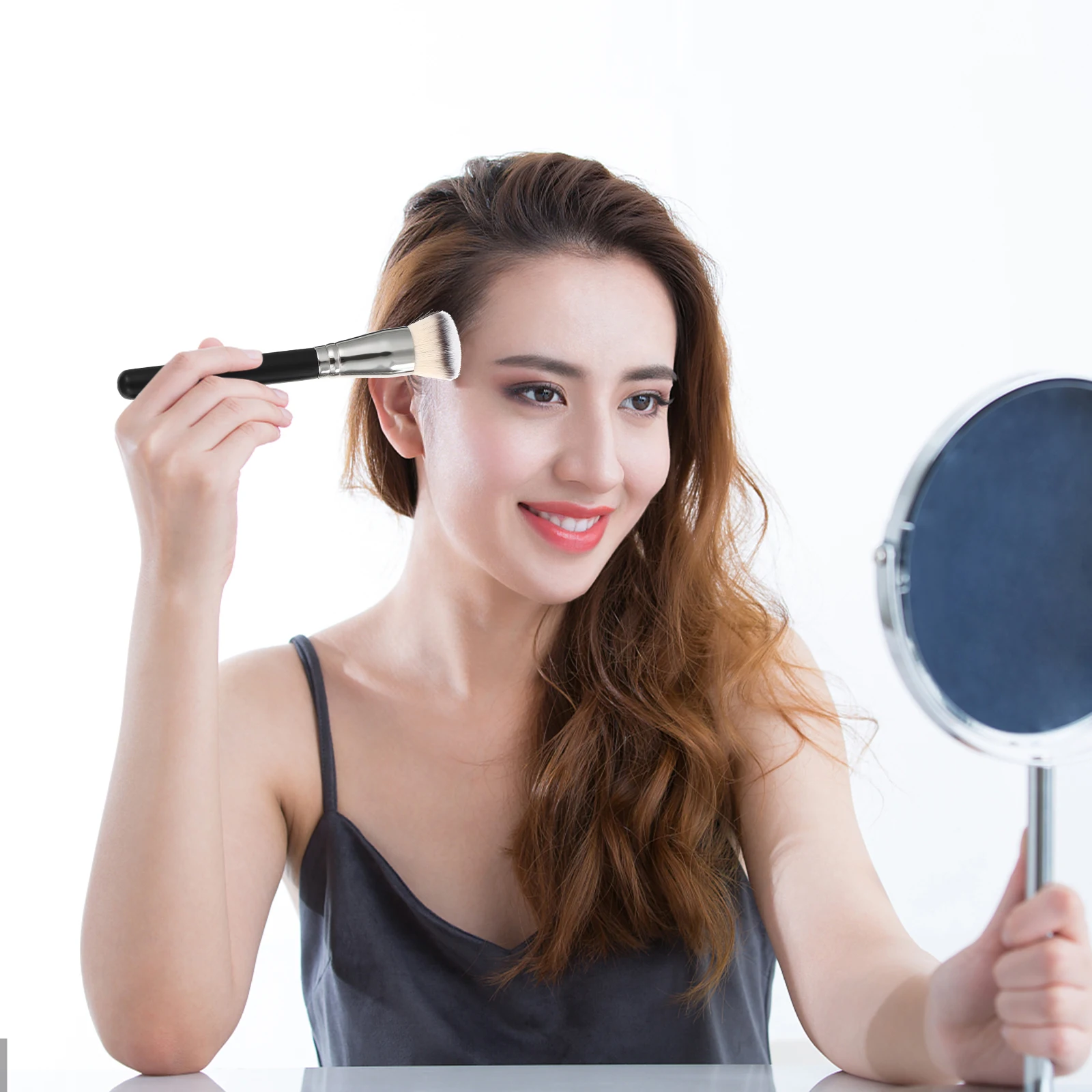 

4 шт., набор кистей для тональной основы для лица, аппликаторы для макияжа, кисти для консилера, профессиональные инструменты, экологически чистые волосы