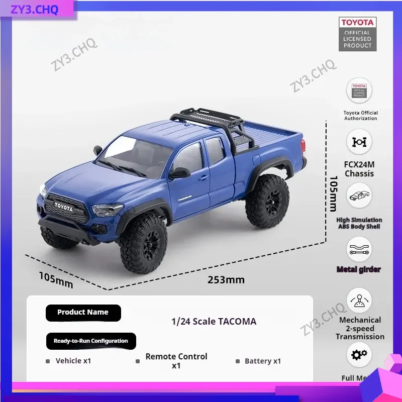 2025 Fms Tacoma Simulazione 1/24 Auto da arrampicata telecomandata Rc Fuoristrada Fcx24m Giocattolo per bambini Regalo