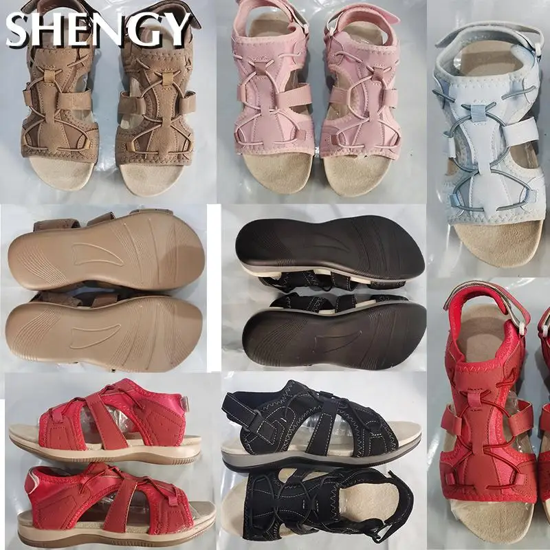 Summer Sport Sandals Women Sandals Casual Flats Solid Color Open Toe Cut Out Soft Female Slippers Comfortable Beach Sandals 2022