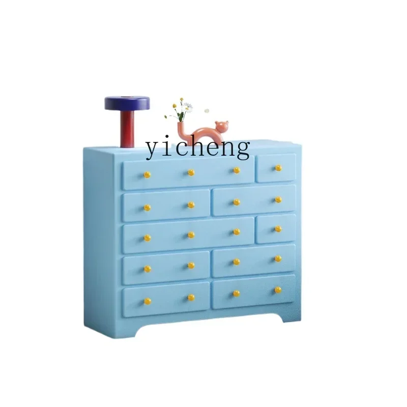 Ten Drawer Chest Cabinet Storage Living Room Drawer Porch Storage Side Cabinet